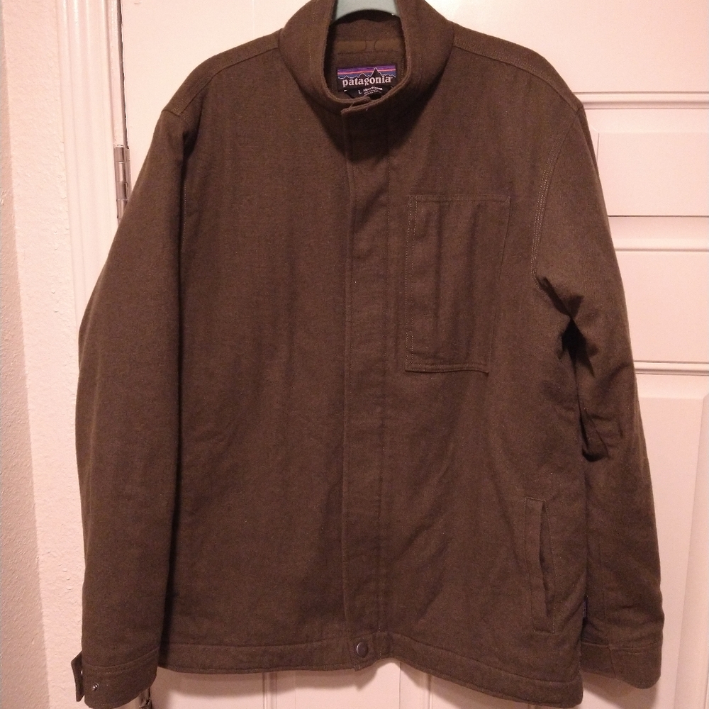 Patagonia Felted Green Merino Wool Blend Jacket Men's sz Large. - Picture 3 of 10